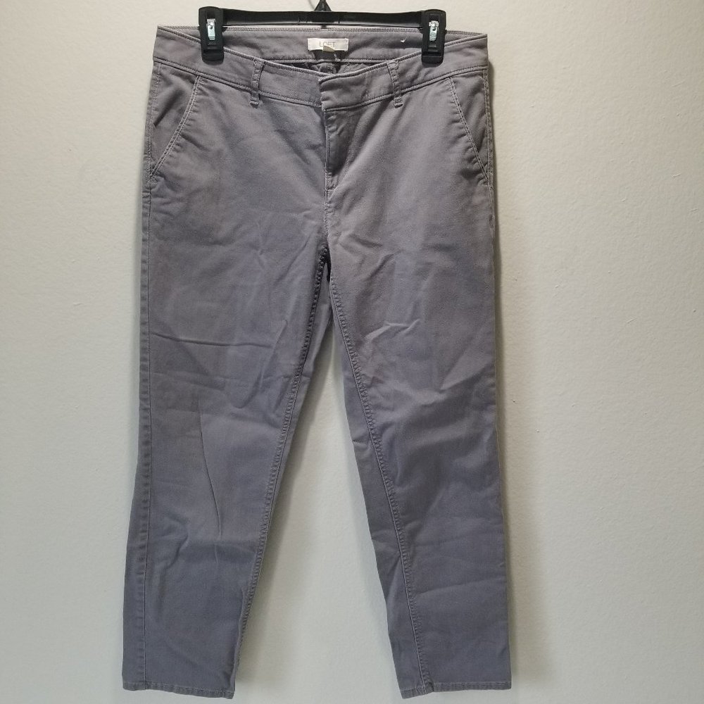 LOFT Gray Marisa Pants - Size 8